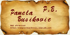 Pamela Bušiković vizit kartica
